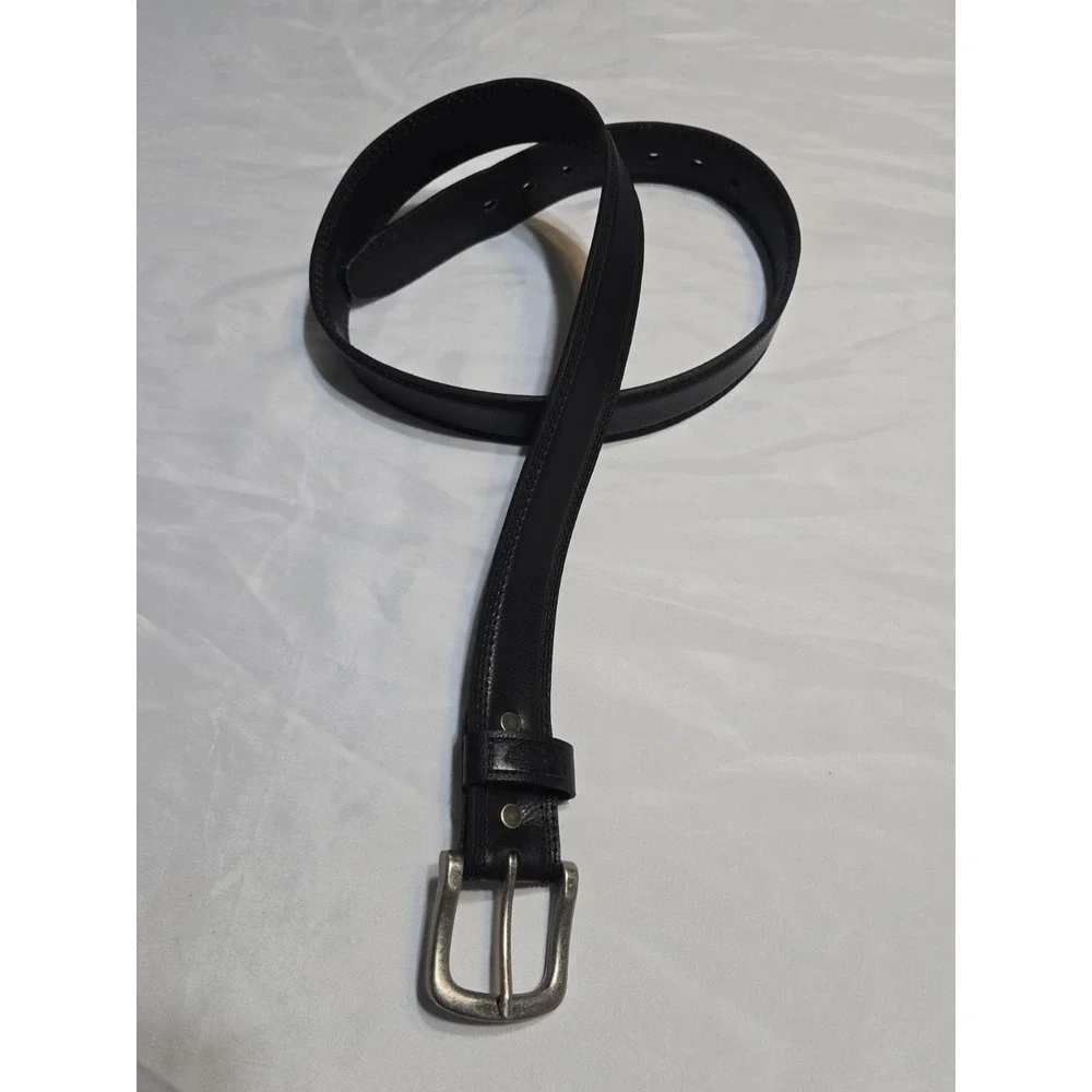 Dickies Stretched Black Genuine Leather Work Belt Mens Size 38-40, 1.5